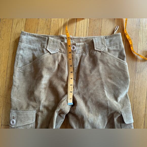 Y2K Vintage Brown Suede Pants - Picture 8 of 11